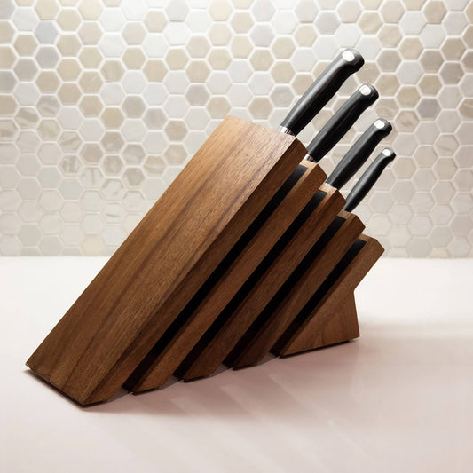 Next Level Magnetic Knife Block With UV Light - Acacia