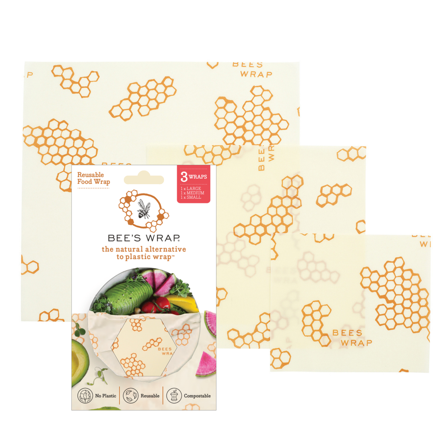 Bee’s Wrap - Honeycomb (3 Pack)