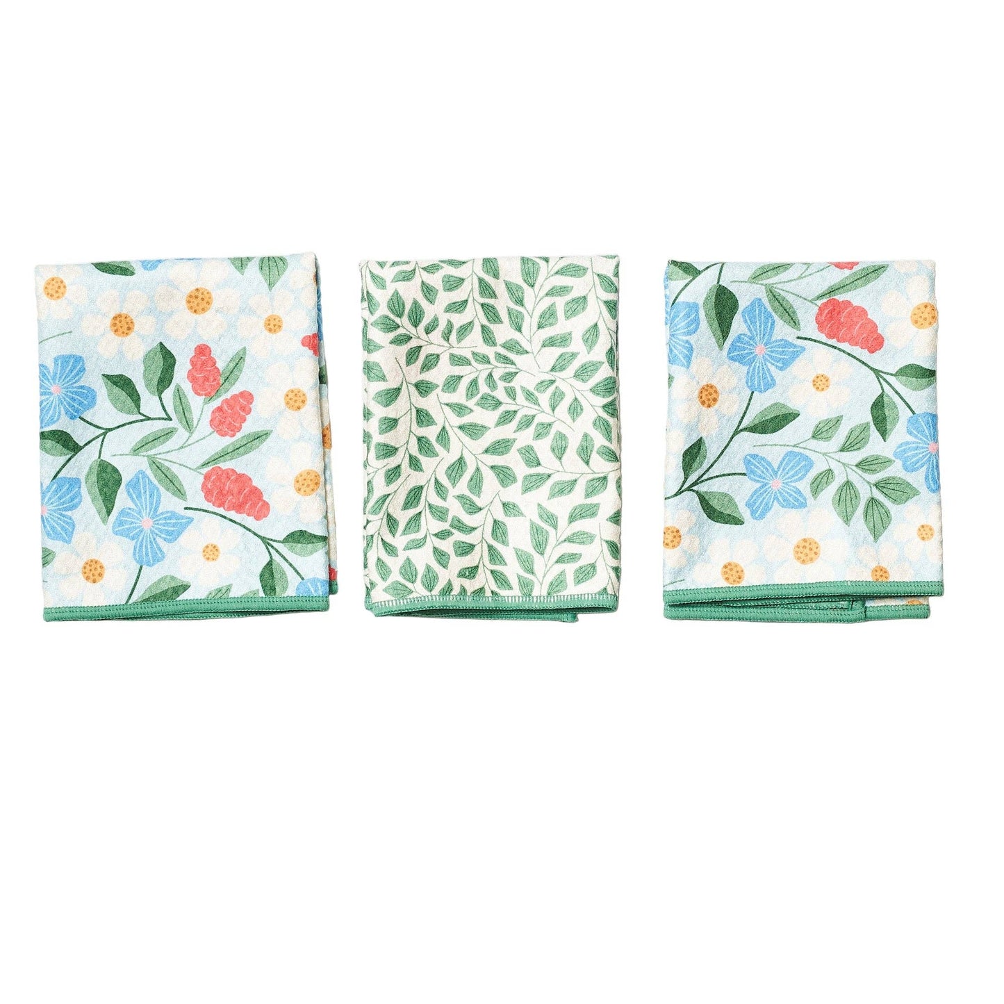 Mighty Mini Towel (Set of 3) Reversible - RJW Garden Path: Water