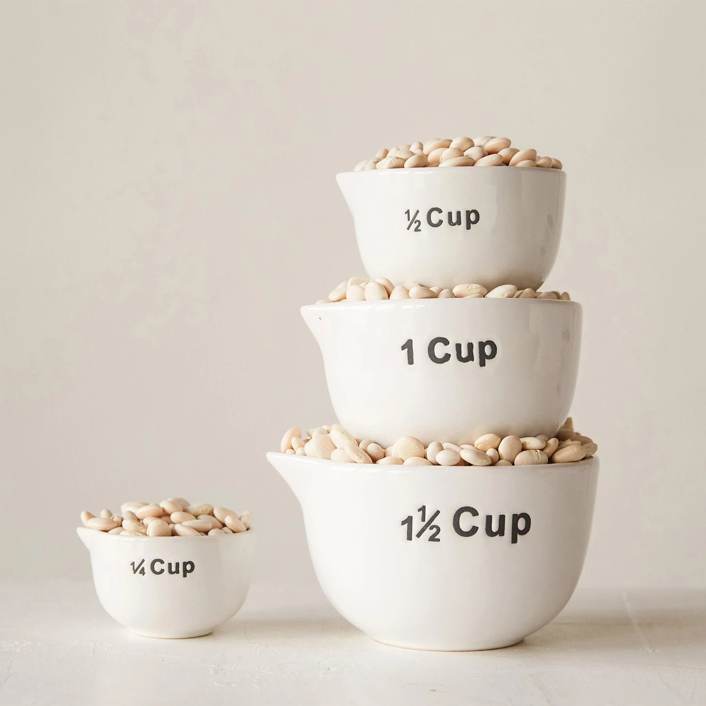 Stoneware Measuring Cups - Set of 4