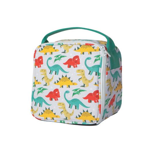 Dinosaur reusable insulated lunch bag is perfect for school or anywhere on the go.  Keeps food nice and cool.
