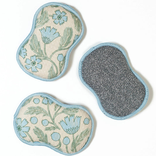 Reusable Sponges (Set of 3) - Jen Owens Frenchie: Sage