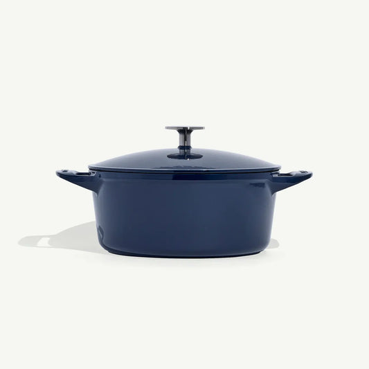 Enameled Cast Iron Dutch Oven -  5.5Qt Blue