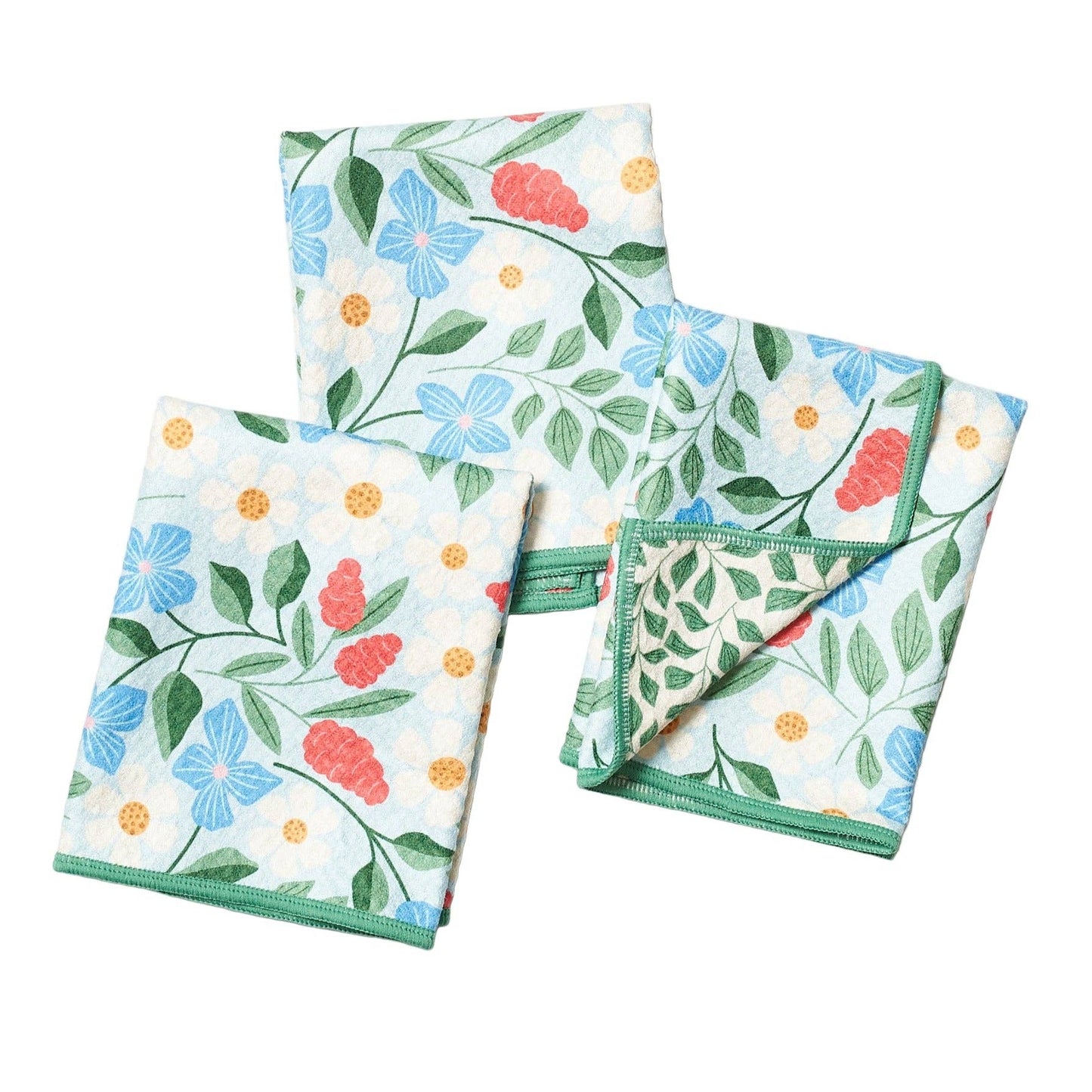 Mighty Mini Towel (Set of 3) Reversible - RJW Garden Path: Water