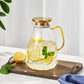 Beverage Pitcher with Gold Lid & Handle - 74 oz