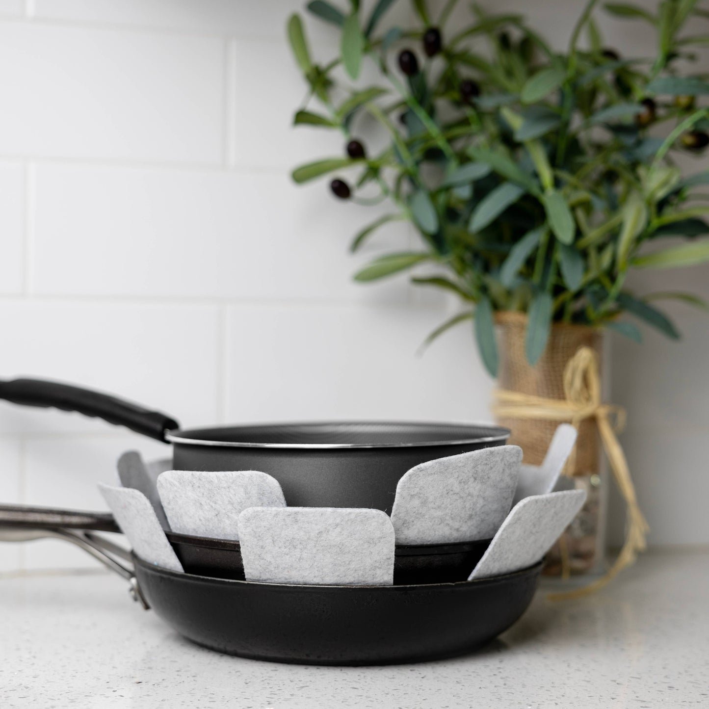 Pots and Pans Protectors - Set of 5 - Grey