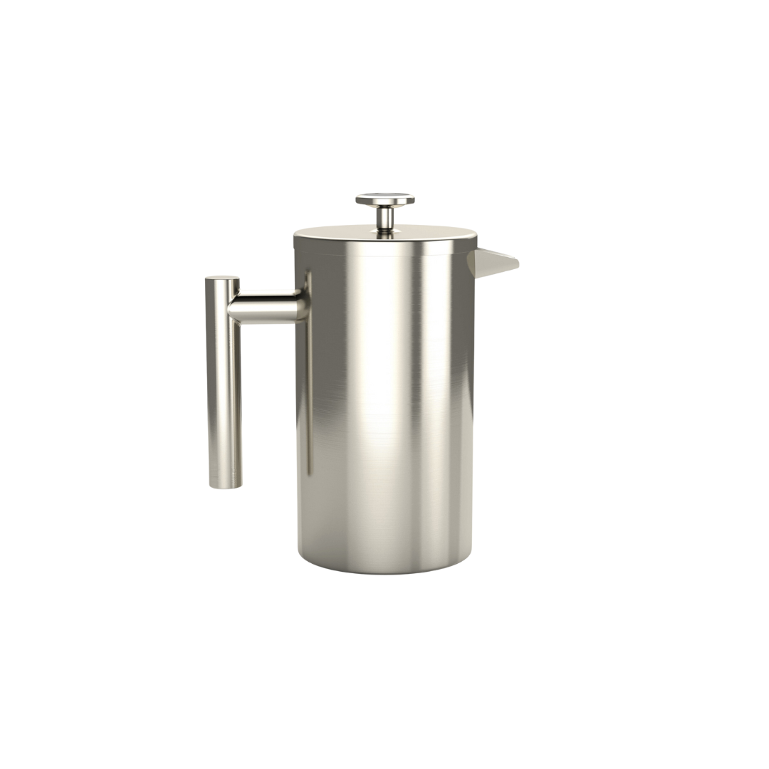 French Press Coffee Maker - Silver