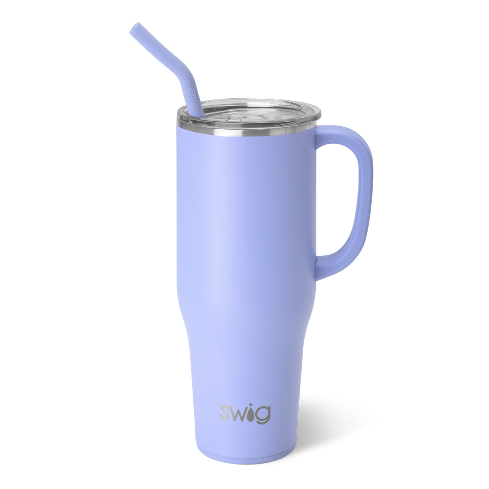 Quench your thirst with ease using our 40oz Hydrangea Mega Mug. Its cup holder-friendly design, comfortable handle, and durable materials make it the perfect accessory for your drinks. The soft matte finish gives it a playful touch. Keeps drinks hot for 9+ hours and cold for 24+ hours.