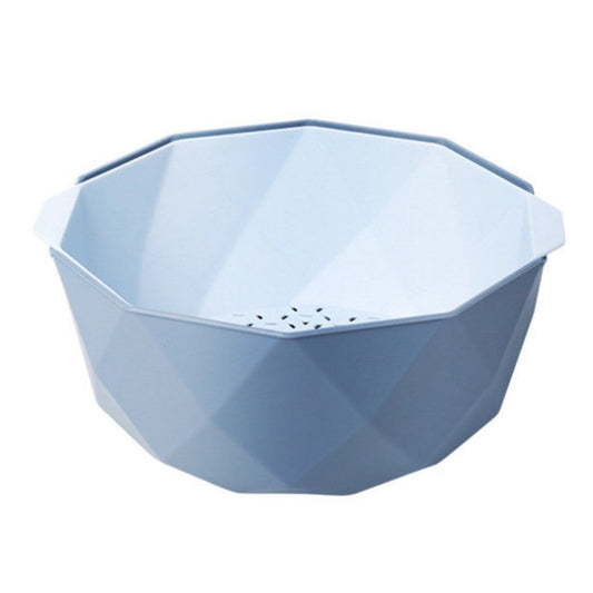 Geometric Drain Basket - Blue