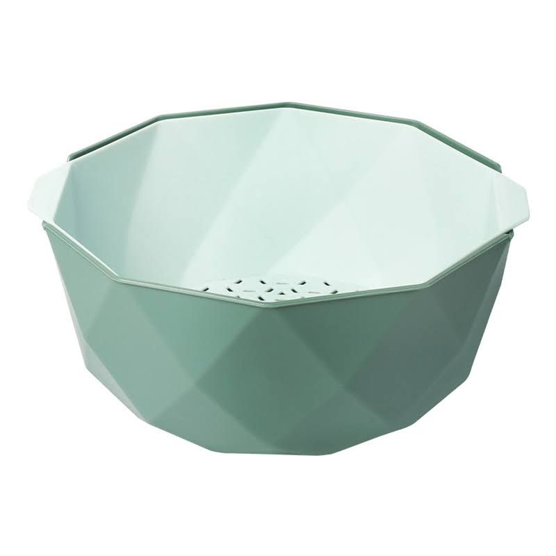 Geometric Drain Basket - Green