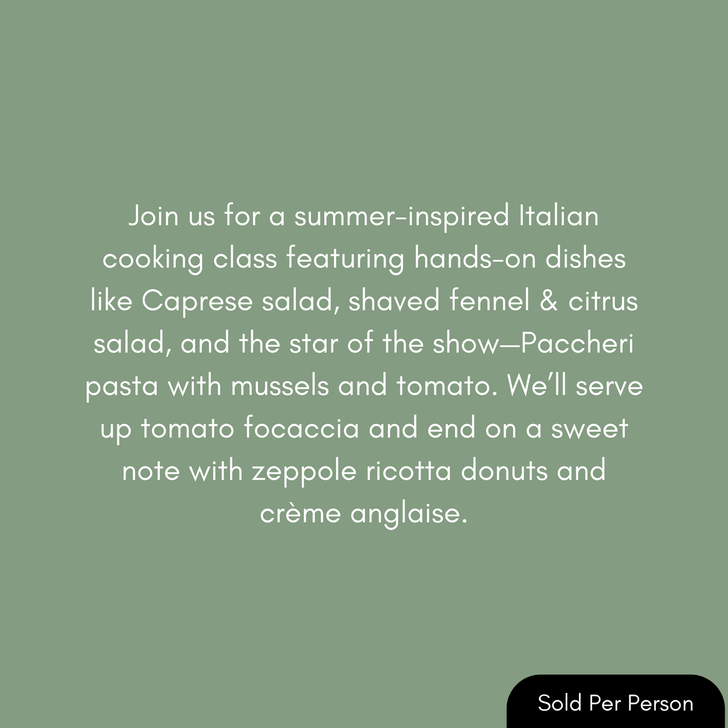 Simply Italian - Paccheri with Mussels & Tomato - 6 PM, Friday, August 1st, 2025