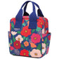 Brighten your workweek with the Poppy Weekday Lunch Tote! This vibrant blue bag features bold red, pink, and orange poppies that will have you smiling every time you pack your lunch. Designed with your Monday-to-Friday routine in mind, it includes a zippered compartment for your containers and cutlery, plus sturdy straps to carry it all day long.