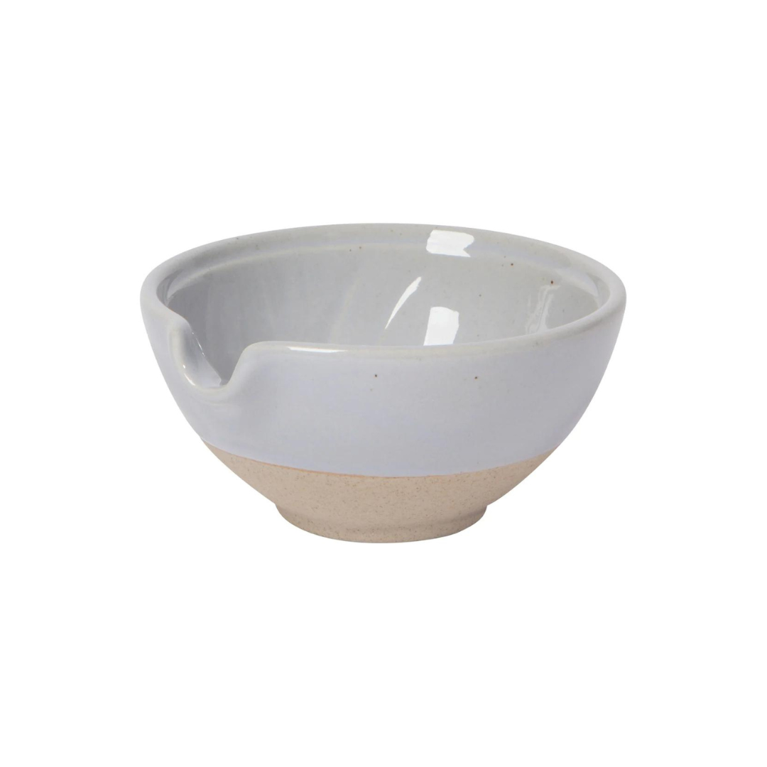 Mini stoneware bowls comes with easy-pour spout and in a set of three.  Beautiful stone colors to match any kitchen setting.