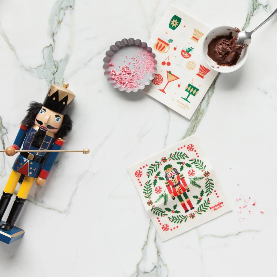 Get cracking on your holiday cleaning with the Nutcracker Swedish Sponge Cloth from Ecologie! 