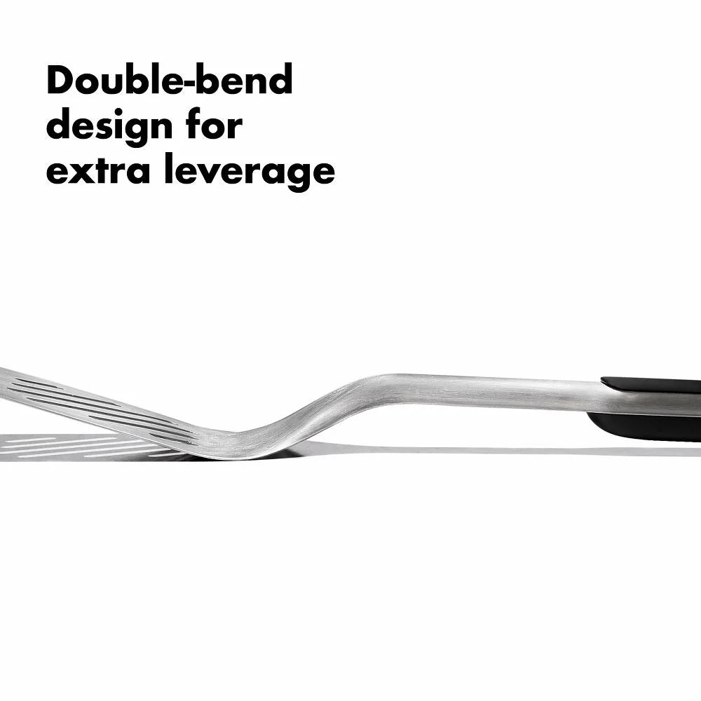 grilling turner with double-bend design on a white background