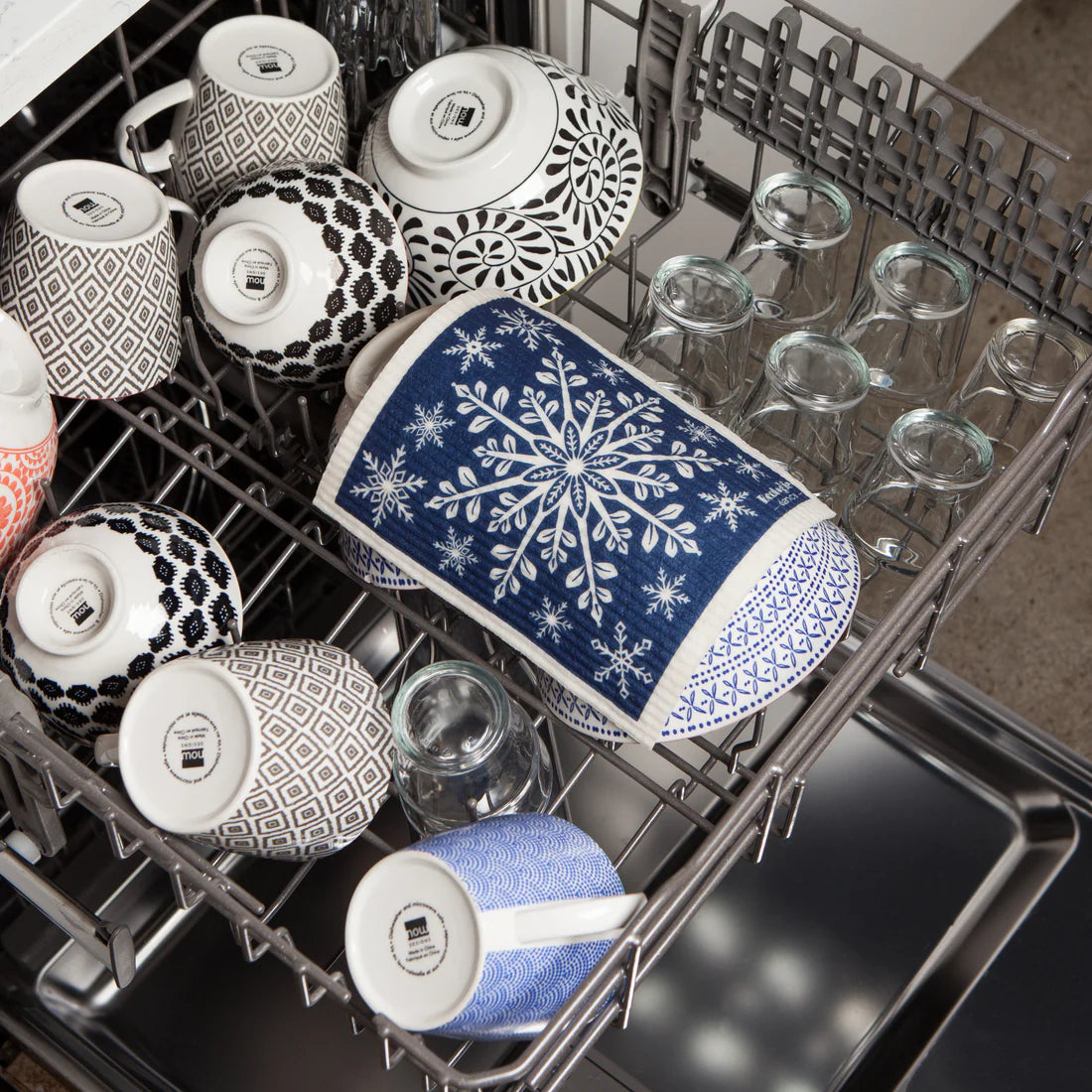 Swedish Sponge Cloth - Snowflake Ornament