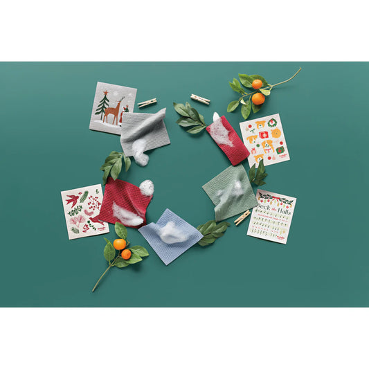 Swedish Sponge Cloth - Santa's Reindeer