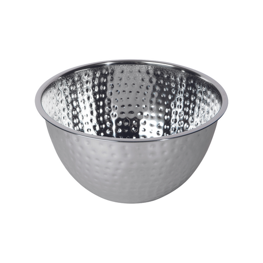 Add timeless appeal with hammered effect. Durable, everyday items for display. Danica Heirloom - global spirit. Handmade, ethical, textured items for your home. Eye-catching, timeless addition for countertop. Practical and stylish mixing bowls for busy kitchens!