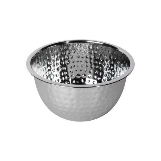 The hammered dots on these mixing bowls add a timeless appeal. They are both durable and stylish, adding a global flair to your countertop.