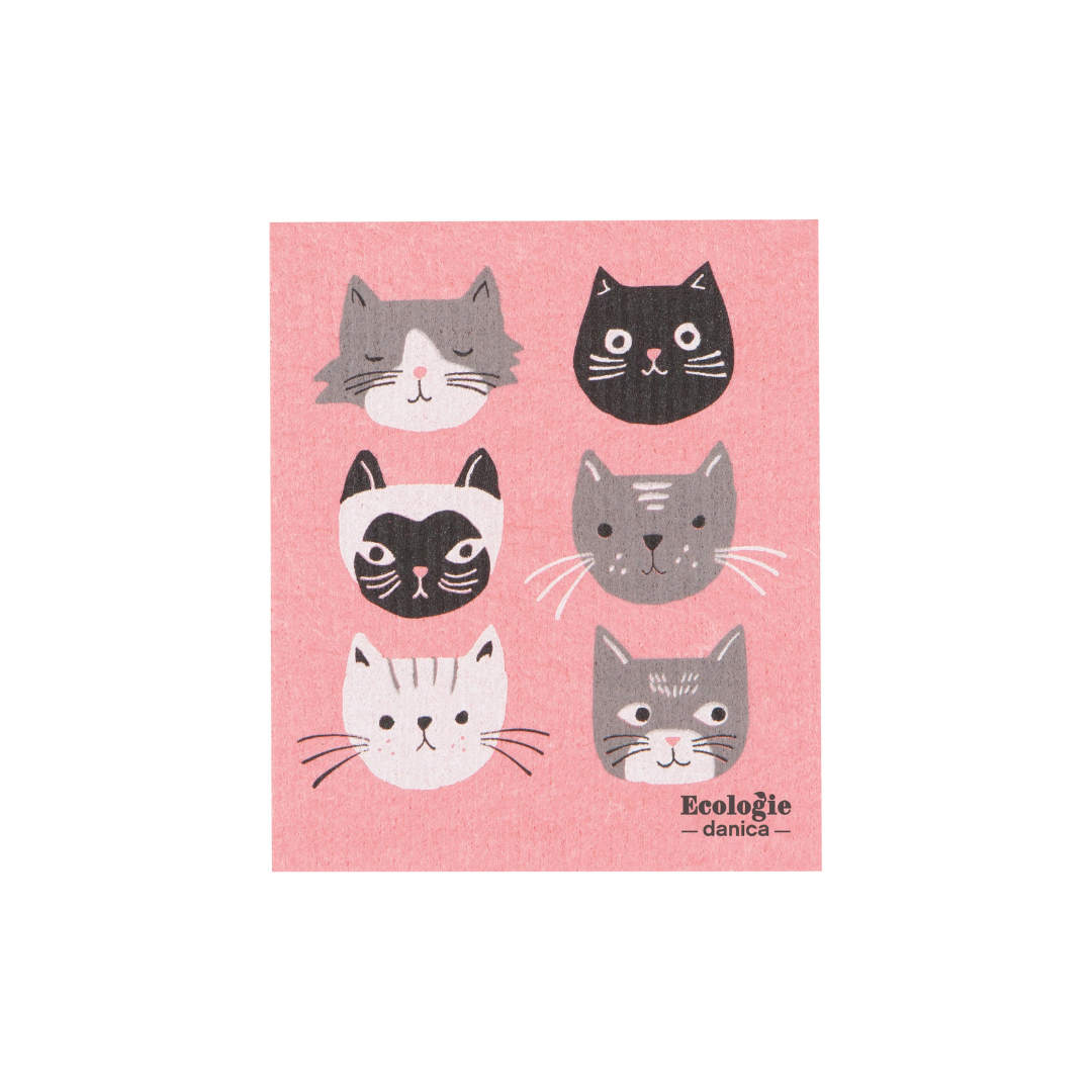 These cats have a great purr-sonality and are ready to help in the kitchen. This versatile sponge cloth wipes away messes effortlessly, and the fun feline design brightens up kitchens, bathrooms and other areas.