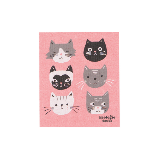 These cats have a great purr-sonality and are ready to help in the kitchen. This versatile sponge cloth wipes away messes effortlessly, and the fun feline design brightens up kitchens, bathrooms and other areas.