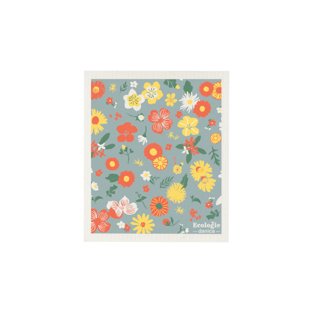 Take time out of your busy day to stop and smell the roses with this Flowers of the Month Swedish dishcloth by Ecologie. The colorful design matches perfectly with the earth-conscious nature of this effective plant-based cleaning cloth.