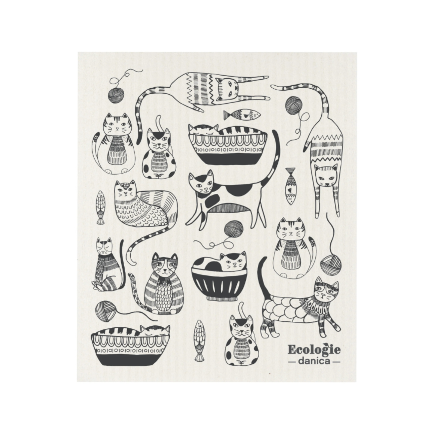Swedish Sponge Cloth - Purr Party