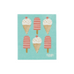 The Swedish Sponge Cloth in Seaside adds a playful touch to your kitchen with its vibrant blue design featuring vanilla ice cream cones topped with cherries and dreamy strawberry ice cream bars.