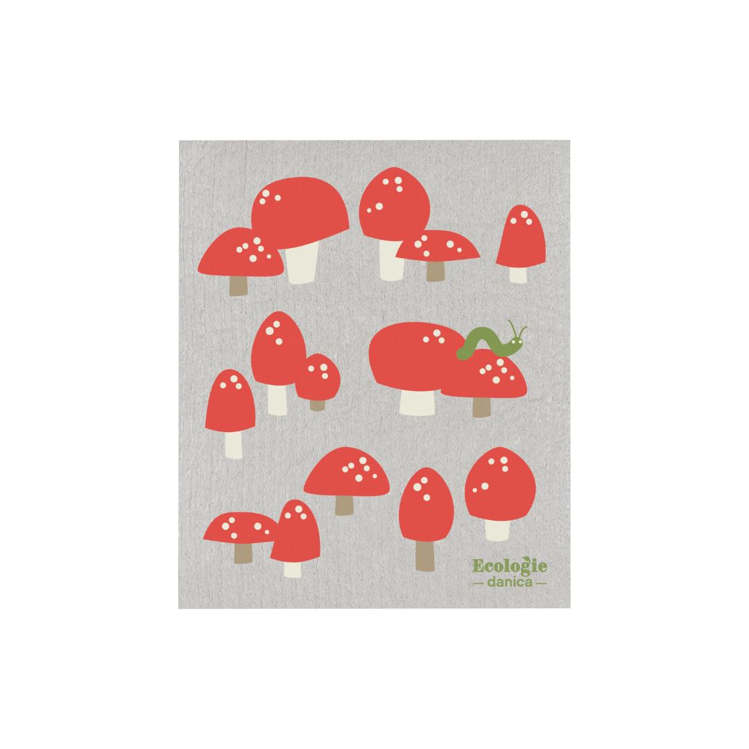 There's not mushroom for single-use cleaning products anymore, which is why this Totally Toadstools Swedish Dishcloth by Ecologie is the perfect choice for your everyday household needs. This earth-friendly cloth harnesses the power of plants for great results.