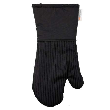 The new Silicone Oven Mitt is heat resistant to 500+ degrees Fahrenheit. They feature a flexible, non-slip silicone striped pattern for added control and insulation. 